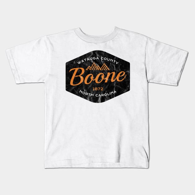 Mountain Towns of North Carolina - Boone, NC Kids T-Shirt by Contentarama